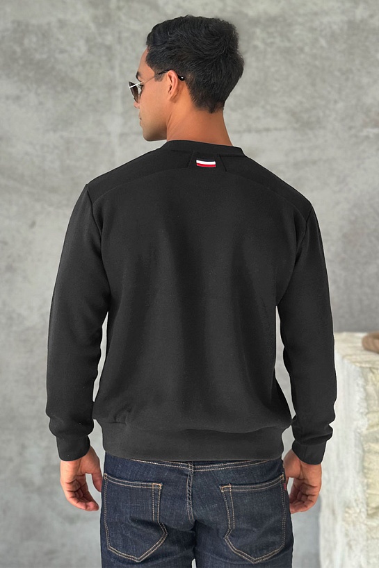 Мужской свитшот Moncler logo-patch - Grey