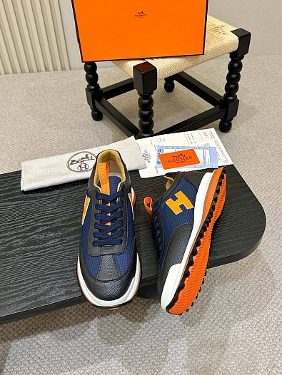 Мужские комбинированные кроссовки Hermes   
