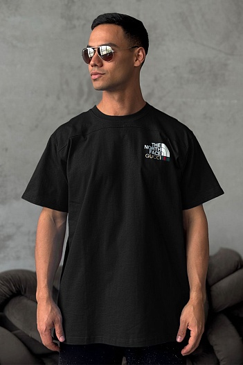Оверсайз футболка Gucci x The North Face Collaboration landscape print - Black   