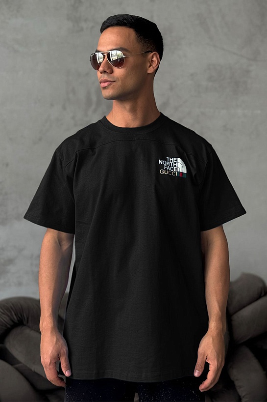 Оверсайз футболка Gucci x The North Face Collaboration landscape print - Black