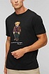 Мужская чёрная футболка Роlо Ralрh Lаurеn "Bear"