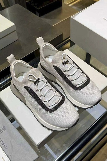 Женские текстильные кроссовки Brunello Cucinelli premium   