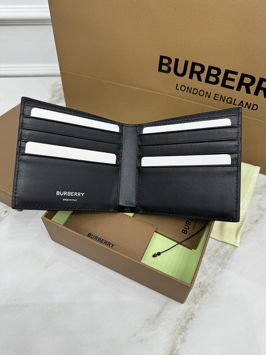 Кожаный кошелёк Burberry Premium 11x10 см