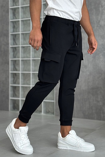 Мужские чёрные джоггеры Dolce&Gabbana cargo-pocket   