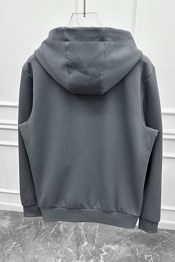 Мужская кофта на молнии Armani Exchange серого цвета   