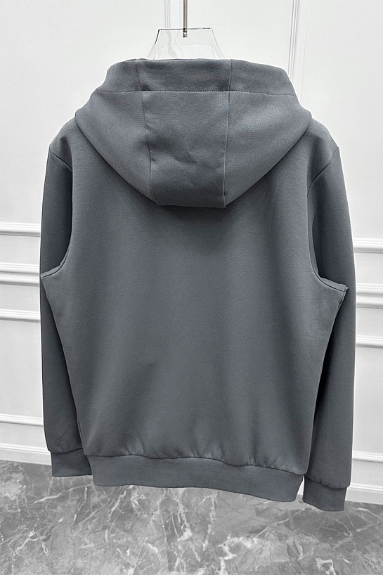 Мужская кофта на молнии Armani Exchange серого цвета