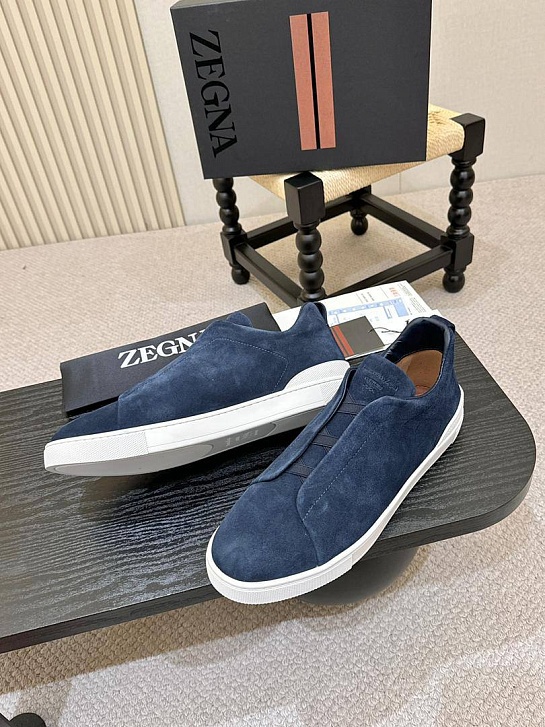 Мужские кроссовки Ermenegildo Zegna Triple Stitch - Navy