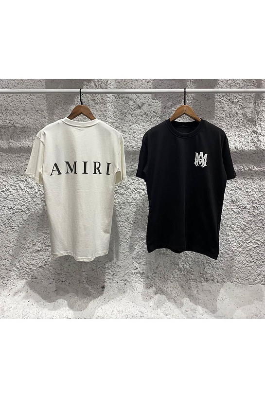 Белая мужская футболка Amiri logo-print