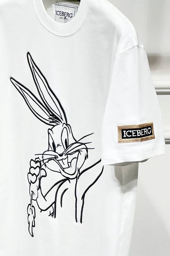 Мужская белая футболка Iceberg x Looney Tunes