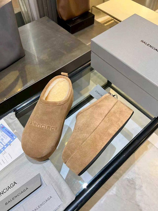 Женские ботинки сабо Balenciaga Alaska 55 premium - Beige