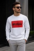 Белый свитшот Hugo Boss Duragol logo-print