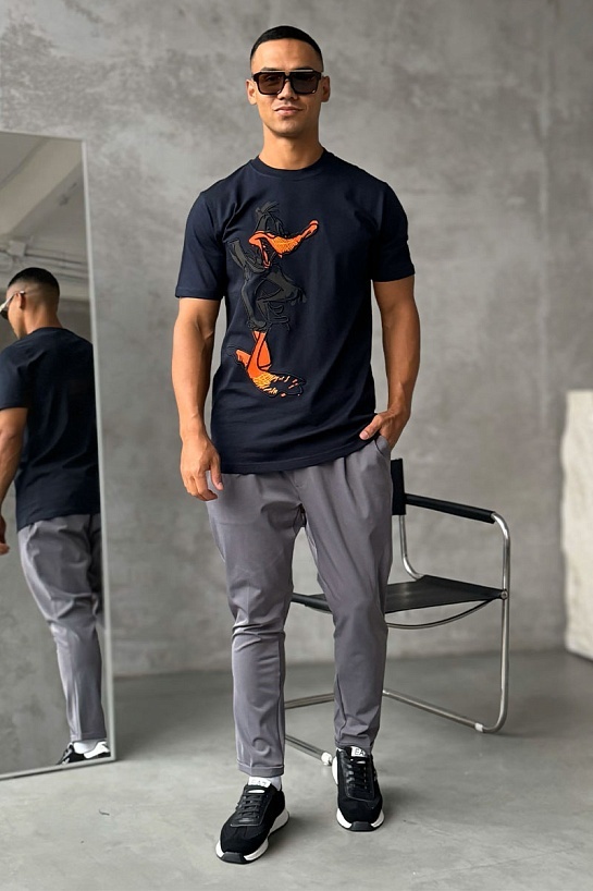 Мужская тёмно-синяя футболка Iceberg x Looney Tunes