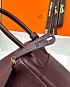 Женская кожаная сумка Hermes Lindy Premium 26x18x13 см - Burgundy
