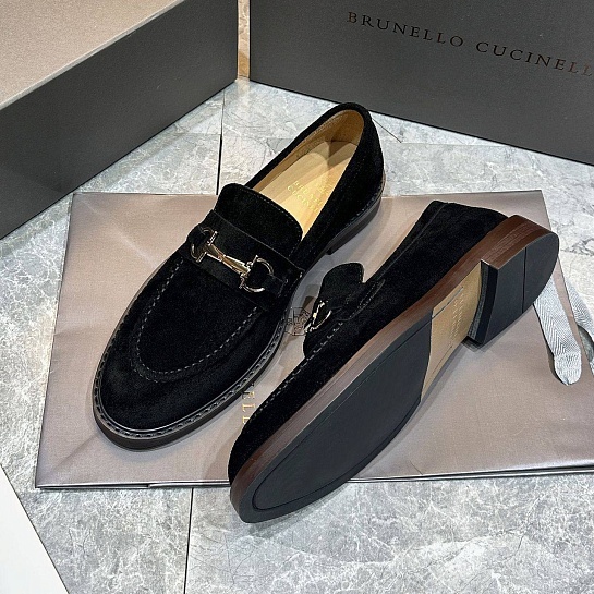 Замшевые лоферы Brunello Cucinelli Premium - Black