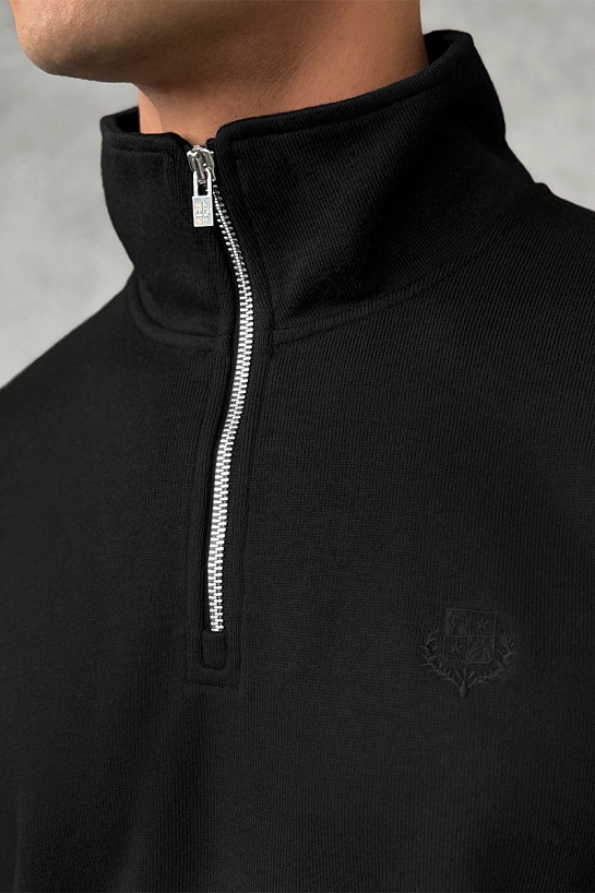 Утеплённая кофта Loro Piana zip-neck - Black