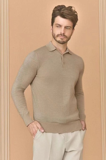 Поло с длинным рукавом Loro Piana Premium - Flower Aprecot   