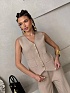 Женский бежевый костюм Schiaparelli premium