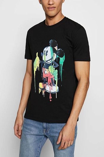 Чёрная футболка Iceberg Mickey Mouse   