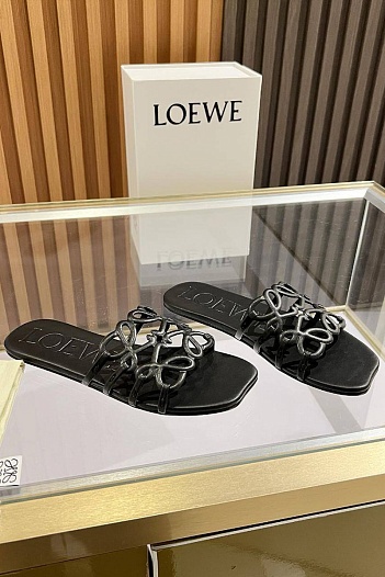 Женские шлёпанцы Loewe Premium - Black   