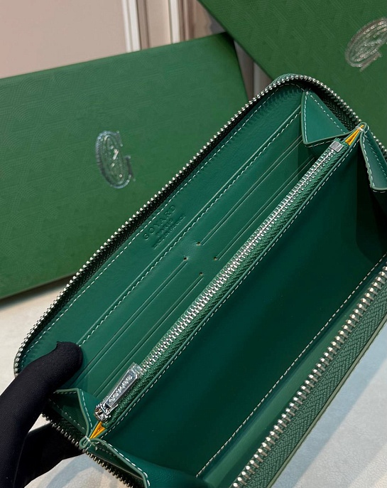 Кожаное портмоне Goyard Matignon GM premium 20x11x2.3 см