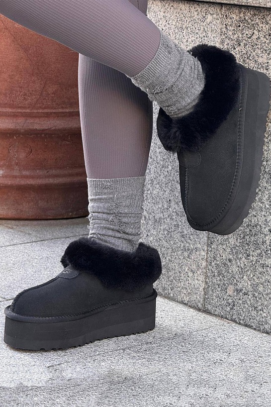 Женские ботинки с мехом UGG Mate Revival - Black