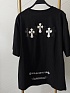 Женская оверсайз футболка чёрного цвета Chrome Hearts premium
