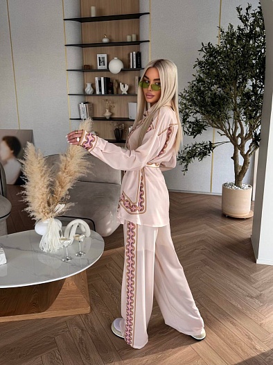 Женский розовый костюм Zimmermann premium   