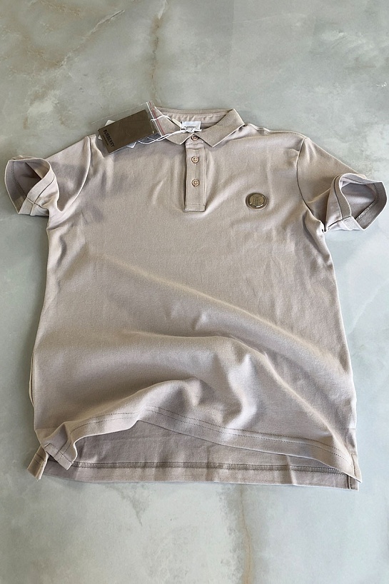 Мужское поло Burberry TB - Light Beige