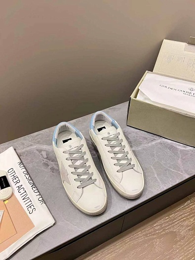 Женские кожаные кроссовки Golden Goose Super Star premium   