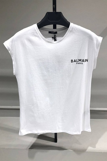 Женская футболка Balmain Paris - White   