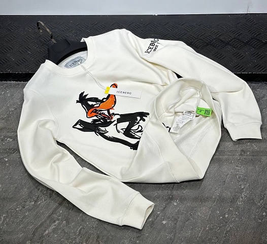 Мужской свитшот Iceberg "Daffy Duck" - White   