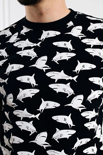 Тёмно-синяя мужская футболка Paul&Shark   
