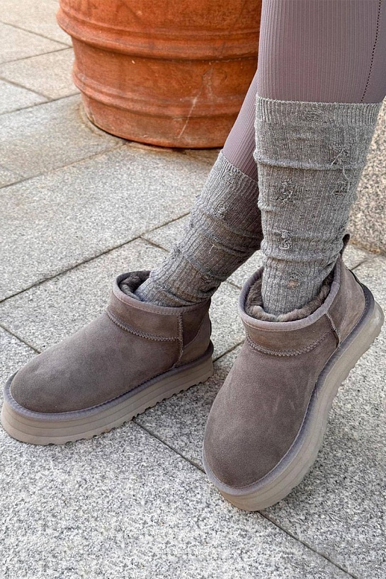 Женские ботинки UGG Classic Ultra Mini Platform - Grey