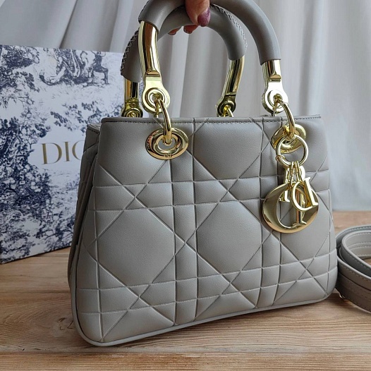 Кожаная сумка Dior Lady 25x18 см   