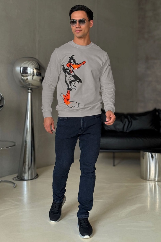 Мужской свитшот Iceberg "Daffy Duck" - Grey
