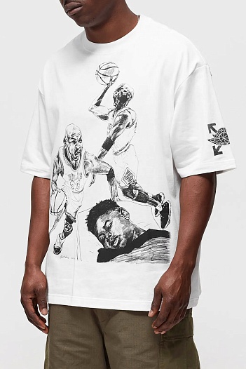 Белая оверсайз футболка  Air Jordan x Off-White   