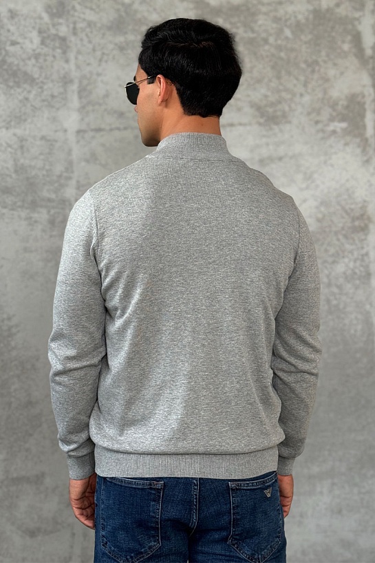 Кофта на молнии Tommy Hilfiger flag embroidery - Grey