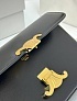 Женская кожаная сумка Celine Claude Premium 20.5x11.5x4 см - Black / Gold