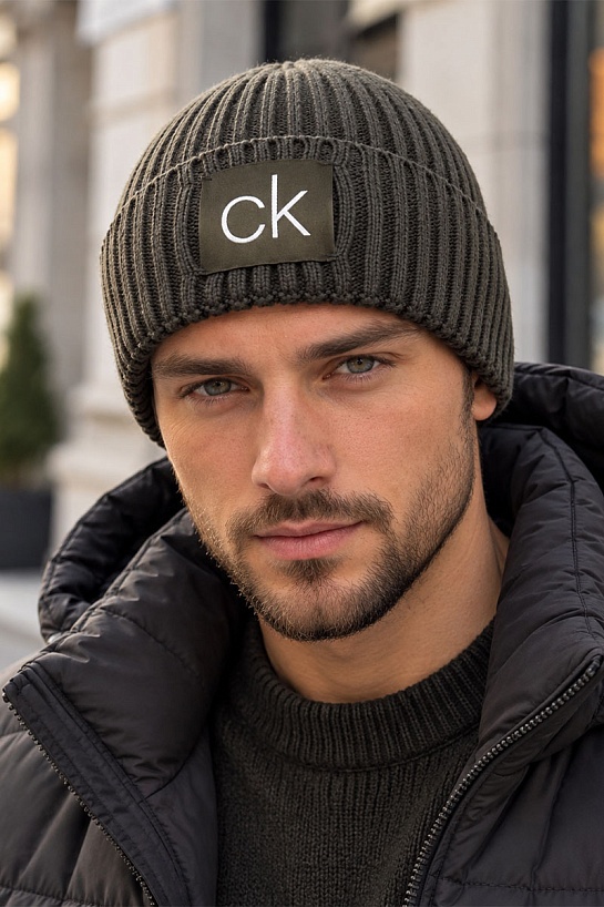 Шапка цвета хаки Calvin Klein Golf Losar