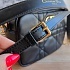 Женская кожаная сумка Dior Camera Caro Top Handle 17x15 см - Black