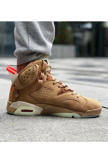 Кроссовки Travis Scott x Nike Air Jordan 6 Retro "British Khaki"   
