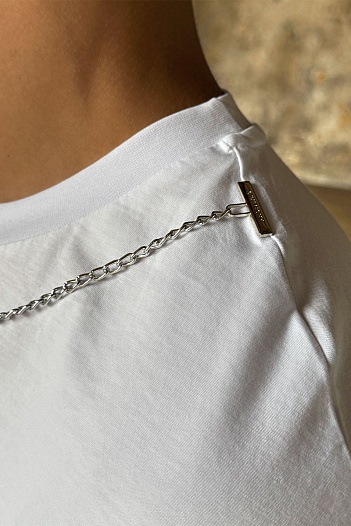 Белая оверсайз футболка Givenchy Chain   