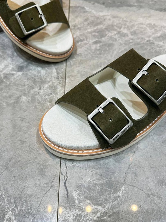 Замшевые шлёпанцы Brunello Cucinelli Urban