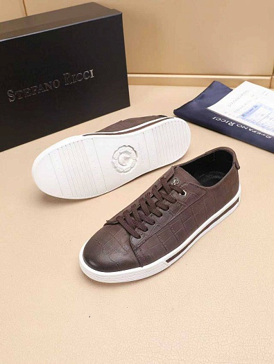 Мужские кожаные кроссовки Stefano Ricci   