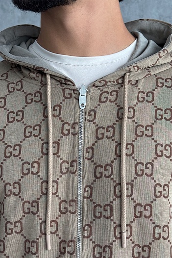 Двусторонняя кофта Gucci GG monogram - Beige   