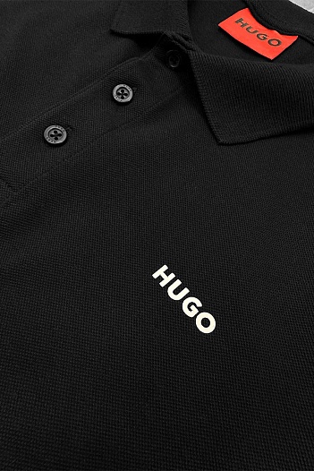 Мужское поло Hugo Boss чёрного цвета    