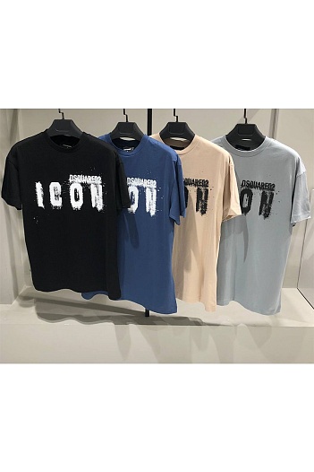 Серая оверсайз футболка Dsquared2   