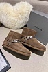 Женские ботинки с мехом Balenciaga Alaska premium - Brown