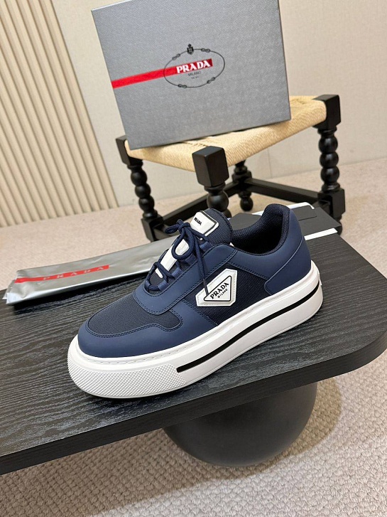 Комбинированные кроссовки Prada logo-plaque