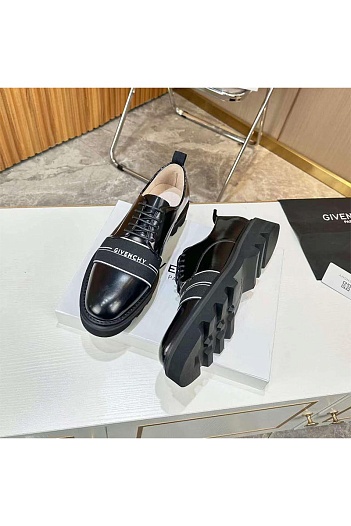 Кожаные ботинки Givenchy чёрного цвета   